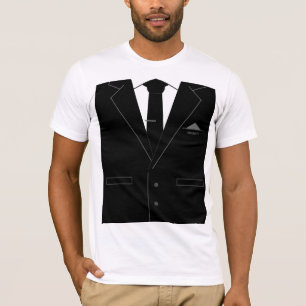 Funny T - Shirt Business Black Anzug mit Neck Tie