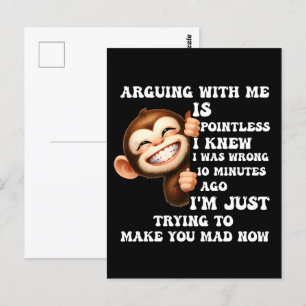 Funny T - Shirt for Men Cool, Graphic und Humoro Postkarte