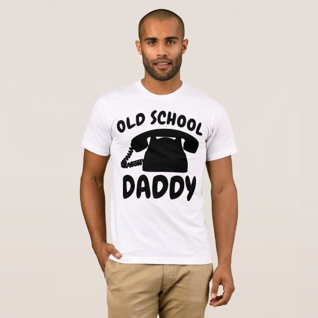Funny T - Shirt für Vater, ALTE SCHULE (Vorne ganz)