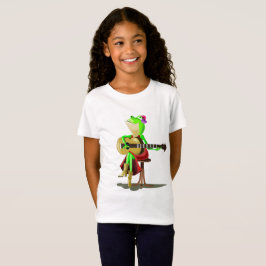 Funny T - Shirt Geschenk mit Frosch Spielgitarre