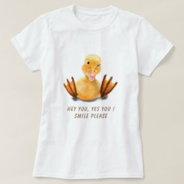 Funny T - Shirt Hapy Duck Smile - Benutzerdefinier