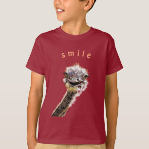 Funny T - Shirt mit Happy Ostrich - Lächeln