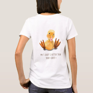 Funny T - Shirt mit Playful Duck - Benutzerdefinie