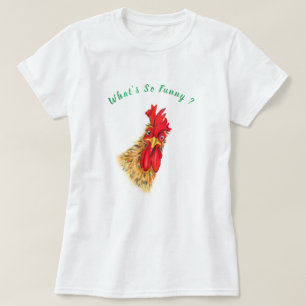 Funny T - Shirt mit überraschendem Rooster - Benut