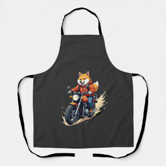 Funny T-Shirt, Shiba Inu, Motorcycle, Dog, Puppet, Schürze