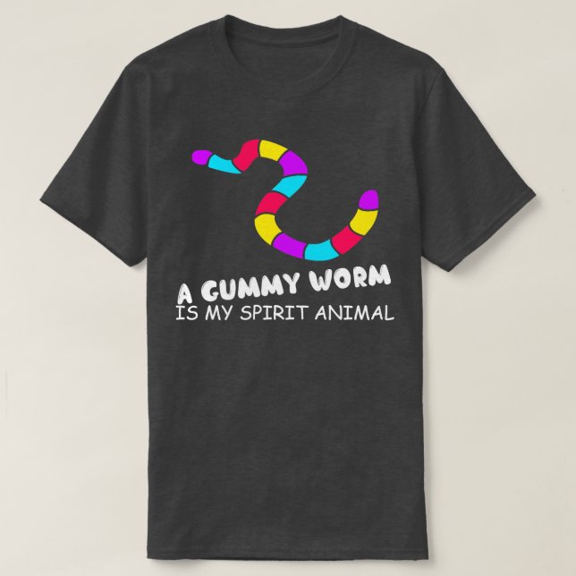 Funny T-Shirts Ein Gummiwurm ist mein Geist, mein  (Design vorne)