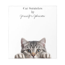 Funny Tabby Cat Notepad