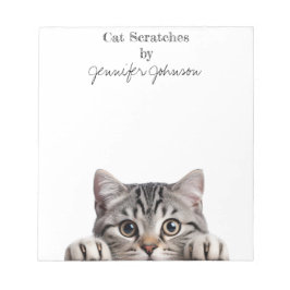 Funny Tabby Cat Notepad Notizblock