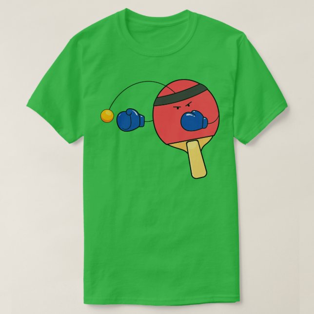 Funny Table Tennis Boxing T-Shirt (Design vorne)