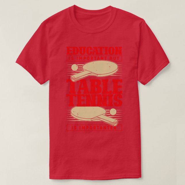 Funny Table Tennis Player Geschenk T-Shirt (Design vorne)
