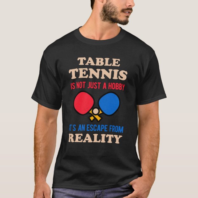Funny Table Tennis T-Shirt (Vorderseite)