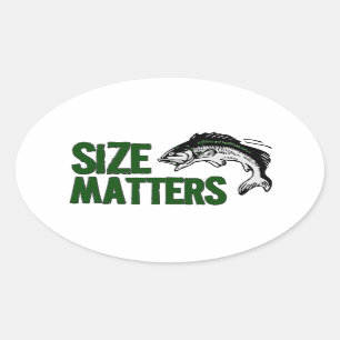 Funny Tacklebox SIZE MATTERS Fischer Ovaler Aufkleber