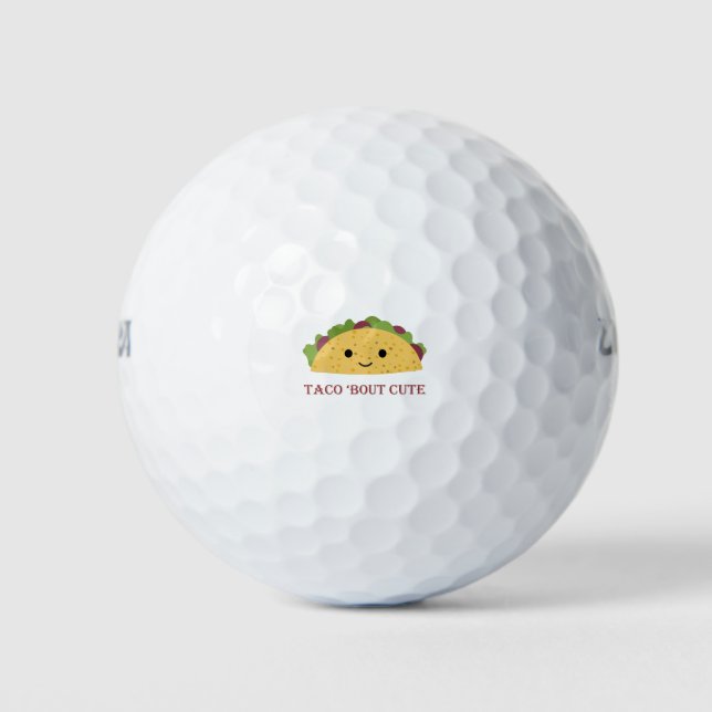 Funny Taco Bout Niedlich Pun und Kawaii Taco Golfball (Vorderseite)