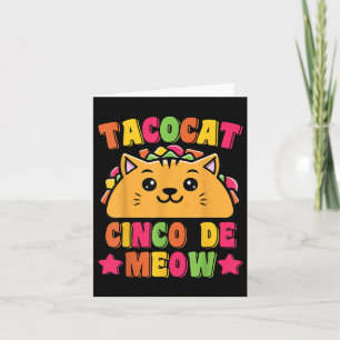 Funny Taco Cat Pun Tacocat Niedlich Tacat Lover Ci Karte