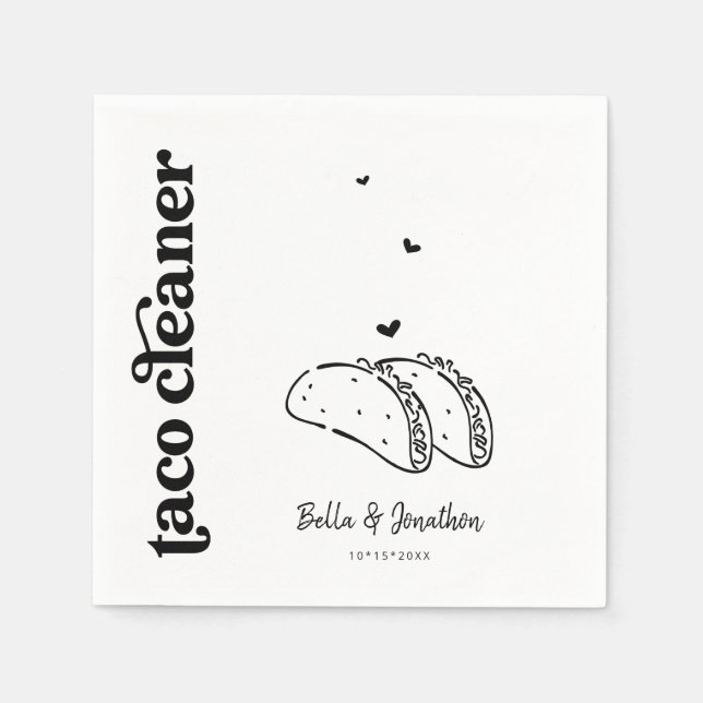 Funny Taco Cleaner Wedding Napkin Serviette (Vorderseite)