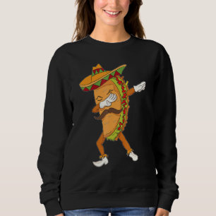 Funny Taco Dabbing Post Mexikanischer Food Junkie  Sweatshirt