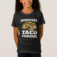 Funny Taco Fangirl Cartoon Mexiko Food Lover
