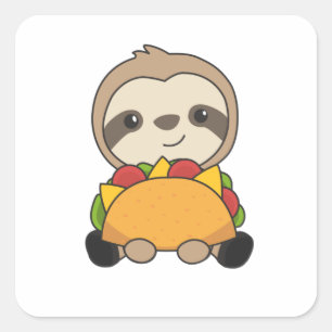 Funny Taco - Fault Tacos Mexico Sweet Animals Quadratischer Aufkleber