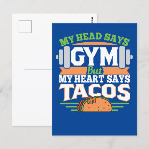 Funny Taco Gym Postkarte