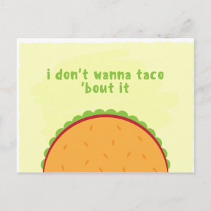 Funny Taco Illustration Food Icon Postkarte