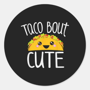 Funny Taco Lover Shirt Taco Bout Niedlicher Girl B Runder Aufkleber