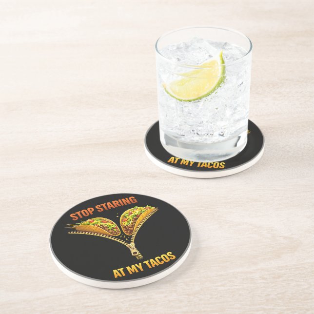 Funny Taco Lover Stop Staring Getränkeuntersetzer (Seite)