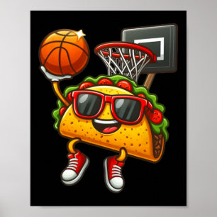 Funny Taco Playing Sketch Mexican Cinco De Mayo Ki Poster