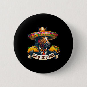 Funny Taco Racing Vintages Cinco De Der Button