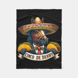 Funny Taco Racing Vintages Cinco De Der Fleecedecke