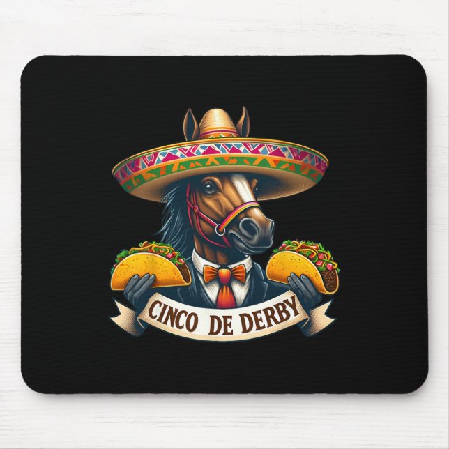 Funny Taco Racing Vintages Cinco De Der Mousepad (Vorne)