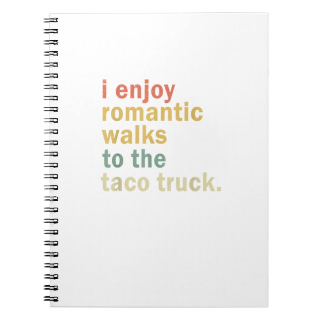 Funny Taco Romantic Walk Taco Truck Lover Taco Gif Notizblock (Vorderseite)