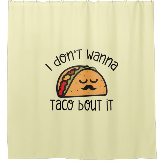 Funny Taco Shirt, Taco Shirt, Taco Lover Gift Duschvorhang (Vorderseite)