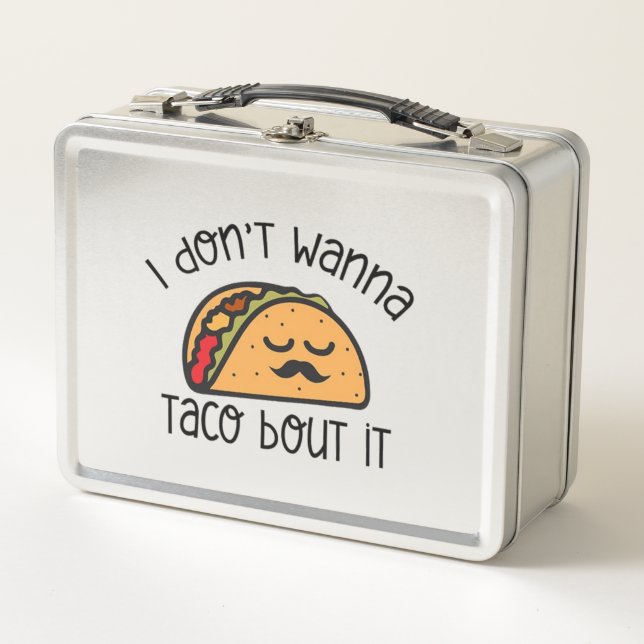 Funny Taco Shirt, Taco Shirt, Taco Lover Gift Metall Brotdose (Vorderseite)