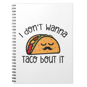 Funny Taco Shirt, Taco Shirt, Taco Lover Gift Notizblock