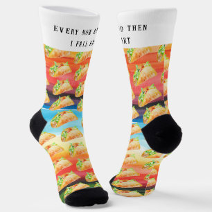 Funny Taco Socks   Ab und zu fällt ich weg Socken