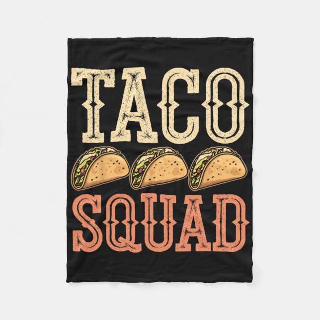 Funny Taco Squad Fleecedecke (Vorderseite)