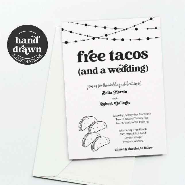Funny Taco Wedding Einladung - Tacos kostenlos (Von Creator hochgeladen)