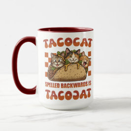 Funny Tacocat Palindrome Retro Cinco De Mayo Tasse