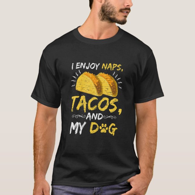Funny Tacos Nickerchen Hunde Taco Mexikanischer Fe T-Shirt (Vorderseite)