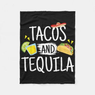 Funny Tacos und Tequila Mexican Sombrero T-Shirt G Fleecedecke