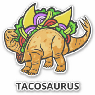 Funny TACOSAURUS-Zoll-Text Aufkleber