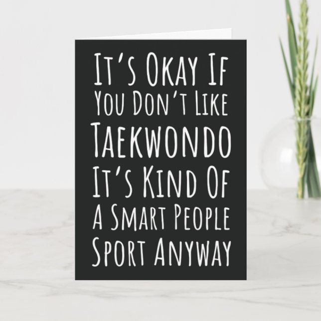 Funny Taekwondo Card Martial Arts Fighting Fighter Karte (Vorderseite)