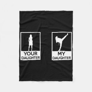 Funny Taekwondo Mama Vater Martial Arts Karate-Gir Fleecedecke