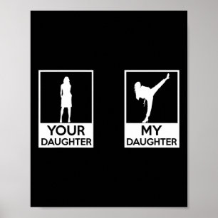 Funny Taekwondo Mama Vater Martial Arts Karate-Gir Poster