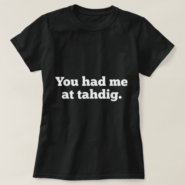 Funny Tahdig Persian Food Lover Iran Foodi T-Shirt (Design vorne)