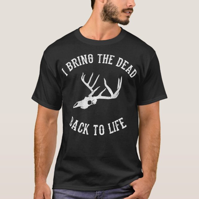 Funny Taidermy Deer Skull T-Shirt (Vorderseite)