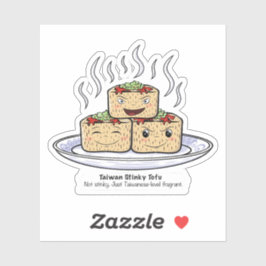 Funny Taiwan Stinky Tofu _taiwanese food Aufkleber