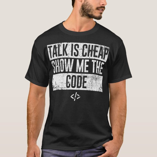 Funny Talk ist bilap zeigen mir den Code-Programmi T-Shirt (Vorderseite)