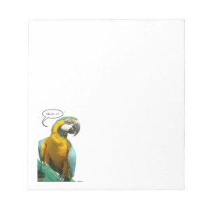 Funny Talking Parrot Notepad Notizblock