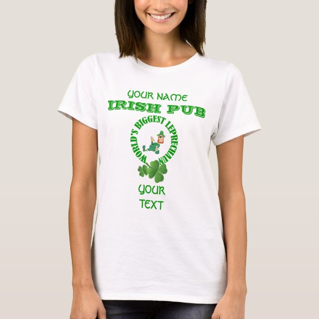 Funny Tallest leprechaun St Patrick's T-Shirt (Vorderseite)
